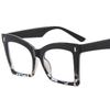 Outu montura grande nueva combinación de colores espejo plano para mujer mariposa adecuado para cara grande gafas decorativas de moda M6150