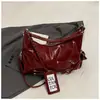 Bolso Tote Plateado para Mujer 2025 Nuevo de Moda Tendencia Bolso de Hombro Rojo Gran Capacidad Bolso Cruzado para Viaje
