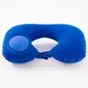 Suministro Directo de Fábrica Almohada Inflable de Seda de Leche Presionable Almohada Inflable para Cuello Portátil para Viajes en Avión Guardable Almohada Inflable en Forma de U