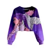 Grupo Cazador de Brujas K-Pop Patrón Impresión 3D Transfronterizo Nuevo Sudadera Corta Casual para Chicas Venta Directa de Fábrica