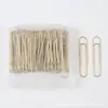 Caja de 50 Clips de Papel de Colores de Venta Caliente Transfronteriza Clips de Papel Grandes de 50 mm Papelería de Oficina Agujas en Forma de U Venta al por Mayor