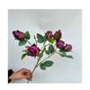 Flores de Rosa Artificiales, 7 Rosas Pequeñas Copo de Nieve, Flores Artificiales para Exhibición Interior, Flores Artificiales para Decoración de Salón de Bodas y Banquetes