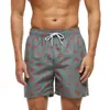Calções de Praia Masculinos Transfronteiriços Estampados 3D Tamanho Grande Secagem Rápida Calções de Natação Série Frutas Flamingo Calções de Praia
