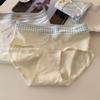Calzones de Verano para Mujer de Algodón Puro Estilo Universitario con Costuras de Color Contrastante 10A Antibacterianos Entrepierna Extendida Niñas Cintura Media Cubre Cadera