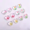 Colgante de Corazón Pequeño Fresco de Acrílico Transparente Tallado Colgante para Collar de Bricolaje Colgante para Pendientes Colgante para Llavero Pequeños Accesorios