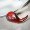Sándalo verde sándalo rojo africano talla en madera ballena pequeña porta incienso adornos pequeños de escritorio aromaterapia interior asiento de incienso regalos de juego de sándalo