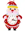 Relógio Cartoon de Natal Crianças DIY Relógio Artesanal Pacote de Material para Brinquedo 3-6 Anos Jardim de Infância Reconhecimento do Tempo