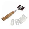Herramientas para Hornear Acero Inoxidable Cuchillo para Recortar Pan Mango de Madera Cuchillo para Dividir Masa Cuchillo para Cortar Baguette Cuchillo para Cortar Pan