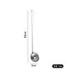 Colher de Cuia de Aço Inoxidável com Cabo Longo 32cm Colher Pontiaguda para Gelo Colher para Misturar Temperos Colher de Bar Colher para Óleo Aço Inoxidável 410