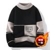 Interior vison de imitação veludo peça única/2024 novo lã chenille forrado suéter grosso masculino quente moda base