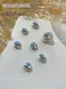 Decoraciones para Uñas de Diamante Redondo Terminadas, Tamaños Grande y Pequeño, Diamantes Redondos Versátiles con Parte Trasera Plana Brillantes Iridiscentes, Decoraciones para Uñas al por Mayor