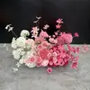 Arreglos Florales Artificiales para Bodas, Arcos en Forma de Cuerno, Columnas Florales Grandes, Flores de Cascada Estilo Bosque, Decoración de Escenario y Paisajismo para Salones de Bodas