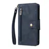 Adequado para Apple 14Pro Max Fivela com Rebite Zíper iPhone 13Mini/12 Inserção de Cartão Capa de Celular de Couro