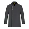 Roupa de trabalho para chef de catering, de manga comprida, para homens, adequada para restaurantes, hotéis e cozinhas; uniforme de chef de outono e inverno para confeiteiros e padeiros