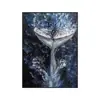 Pintura al óleo de imitación de cola de ballena con un toque de alta gama, Pintura decorativa para sala de estar, Textura de arte mural de fondo para sofá, Pintura colgante nórdica de lujo ligero