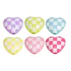 Acrílico Colorido Amor Contas Soltas Contas com Furo Corrente de Celular Chaveiro Colar Joias DIY Pingente Acessórios Atacado
