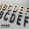 Placa de Porta Luxuosa 3D em Acrílico Dourado e Preto com Números e Letras em Inglês para Número de Quarto e Dormitório