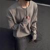 Suéter Gris Cleanfit de Media Cremallera para Hombre Primavera y Otoño 2025 Estilo Relajado Suéter Retro Americano de Alta Gama