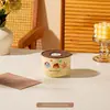 Tazón de Cerámica de Grado Alimenticio con Tapa, Juego de Tres Piezas, Lonchera para Microondas, Caja para Frutas, Tazón para Fideos Instantáneos, Caja de Regalo, Regalo Souvenir