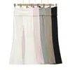 667-26 Primavera Estilo Coreano Slim Fit Cintura Alta Estilo Ins Blogger Estilo Americano Dobrável Flare Comprimento Total Calça Casual