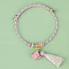 Cuerda de Colores al por Mayor Modelo Nuevo 2026 Hilo de Algodón Cuerda Roja Cuerda Trenzada Pulsera Colorida Ajustable para Adultos y Niños Pequeño Regalo