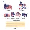 Vaso Decorativo Transfronterizo del Día de la Independencia de EE. UU. Bandera USA Tema Libertad Fiesta 20 Piezas Plato con Bandera
