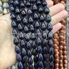 Gotas de água de pedra natural contas soltas Ágata de cristal furo reto gotículas de água lisa diy hairpin acessórios para cabelo produtos semi-acabados atacado