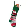 Nuevos Calcetines Decorativos de Navidad Tejidos con 12 Diseños Calcetines de Regalo Calcetín de Lana de Reno Colgante Calcetín de Navidad Jacquard