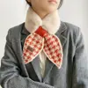 Cachecol de Pelúcia Inverno Tendência, Gola Cruzada de Pelo Versátil da Moda Nicho Cachecol de Pelo Quente Atacado