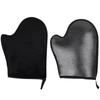Guantes de loción corporal con aceite negro, artefacto de aplicación rápida, protector solar, aceite esencial, herramienta de flocado para masaje perezoso.