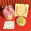 Ouro Puro 999 Mais Vendido Série Torta Princesa Fique Rico Feliz Aniversário Conjunto de Presente para Presentes de Feriado
