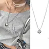 Design de Nicho Coreano Bm Mesmo Estilo Colar Cruz de Prata Colar Longo Feminino Punk Retro Y2K Tendência de Joia para Pescoço