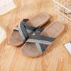 Pantuflas de Lino Verano para Mujer Uso en Casa para Hombre Silenciosas Yoga Pantuflas de Interior Cómodas Antideslizantes Resistentes al Desgaste Pareja Pantuflas de Lino