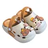 2026 Novo Modelo Sandálias de Verão Antiderrapantes para Meninos e Meninas, Desenho Animado Fofo, Tamancos Infantis Capivara