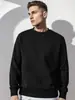 Sudadera unisex de zorro plateado, 400g, peso pesado, engrosada, talla extragrande, corte holgado, logotipo personalizable, hombros caídos, color liso, cuello redondo
