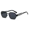 Gafas de Sol Poligonales Estilo Retro Hot Girl con Montura Pequeña y Patillas Anchas, Gafas de Sol para Mujer Anti-UV, Gafas de Moda con Personalidad de Celebridad de Internet