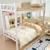 Juego de ropa de cama de tres piezas para dormitorio estudiantil, 100% algodón Clase A, estilo sábana bajera, sábana 100% algodón 90x190 para litera y funda de edredón