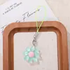 Llavero colgante de girasol de color caramelo DIY fresco y simple anti-pérdida cadena de teléfono portátil accesorio de bolsa hecho a mano