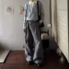 Suéter retrô estilo old money, estilo marroquino, falso duas peças, com lapela, para homens, caimento solto, vibe de alta qualidade, suéter de trança