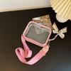 Bolsa Pequeña Cuadrada Transparente de Colores Caramelo Estilo Bosque, Bolso de Gelatina de Moda Transfronterizo, Bolso Versátil de Hombro, Bolso de Mano, Bolso Cruzado para Mujer