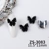 Jóias de Arte de Unhas de Halloween Estilo Dark Retrô Laço Preto Cristal Pilha Diamante Crânio Aranha Asas Diamante de Unha