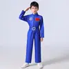 Traje de Aviação Infantil Uniforme de Piloto Traje Espacial Masculino e Feminino Comissário de Bordo Jogos de Astronauta Espacial Traje de Desempenho