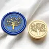 Carimbo de Selo de Cera Vintage Diretamente da Fábrica, Carimbo de Selo de Cera Árvore da Vida, Cabeça de Carimbo de Cobre com Tema de Planta da Floresta para Diário e Selagem de Convites