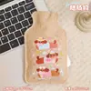 Bolsa de Agua Caliente Llena de Agua Dibujos Animados Portátil Estudiante Linda Bolsa de Agua Caliente Forrada de Vellón Engrosada Calidez Duradera para Calentar Manos y Vientre