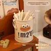 Portalápices de Hierro Cubierto, Caja de Almacenamiento de Papelería Creativa de Dibujos Animados Cerrada para Estudiantes, Escritorio de Dormitorio de Estudiante
