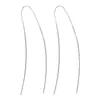 Pendientes minimalistas largos, pendientes de línea geométrica lineal de moda para OL, pendientes de doble arco estilo coreano