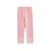 Leggings Simples e Estilosos para Meninas Wulibu, Calças Casuais Listradas Quentes de Inverno para Crianças, Tendência