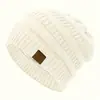 Exclusivo Transfronterizo para Amazon Europeo y Americano Más Vendidos Sombreros de Lana de Color Sólido para Mujer Engrosados y de Terciopelo Cálidos Sombreros de Punto