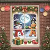 Bestseller transfronterizo Cortinas navideñas para ventanas, cinta para ventanas, tela de fondo, tela colgante, tela de fondo para decoración de fiestas, accesorios de fotografía