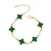 Pulsera Trébol de Cuatro Hojas Popular Transfronteriza para Mujer Accesorios de Joyería al Por Mayor Joyería para Principiantes Joyería para Mujer Nicho de Sentido de Alta Gama